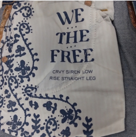 NWOT FREE PEOPLE Curvy Siren Straight Leg Jean $78 - Picture 13 of 15